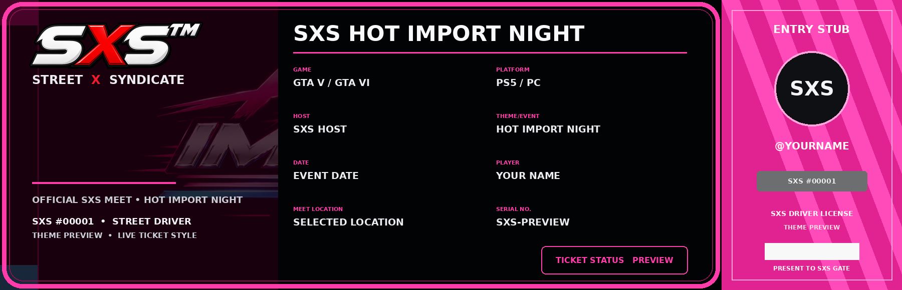 SXS Discord cutter ticket